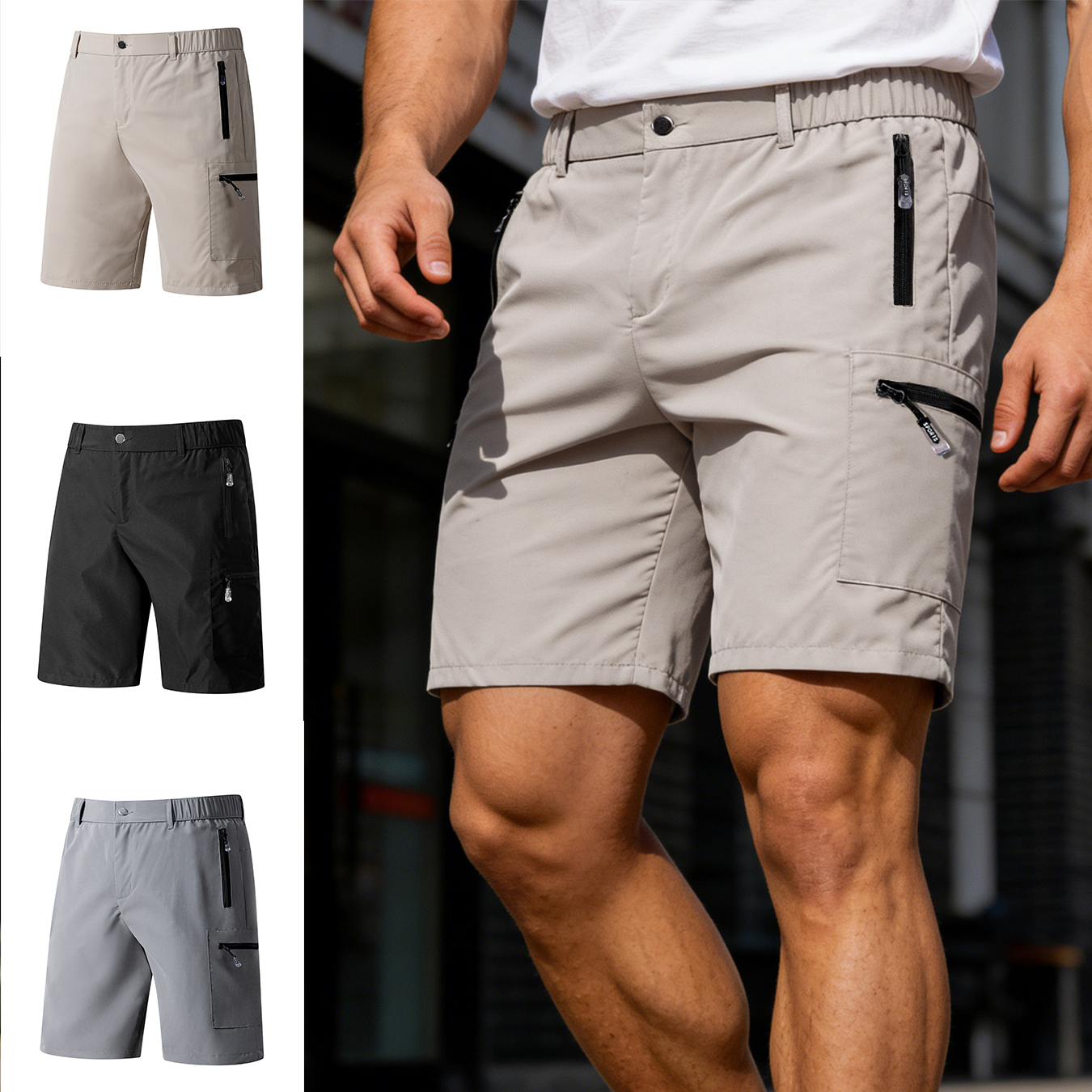 Mens Fashion Cargo Pants - Men's Short Cargo Shorts Multi Pocket