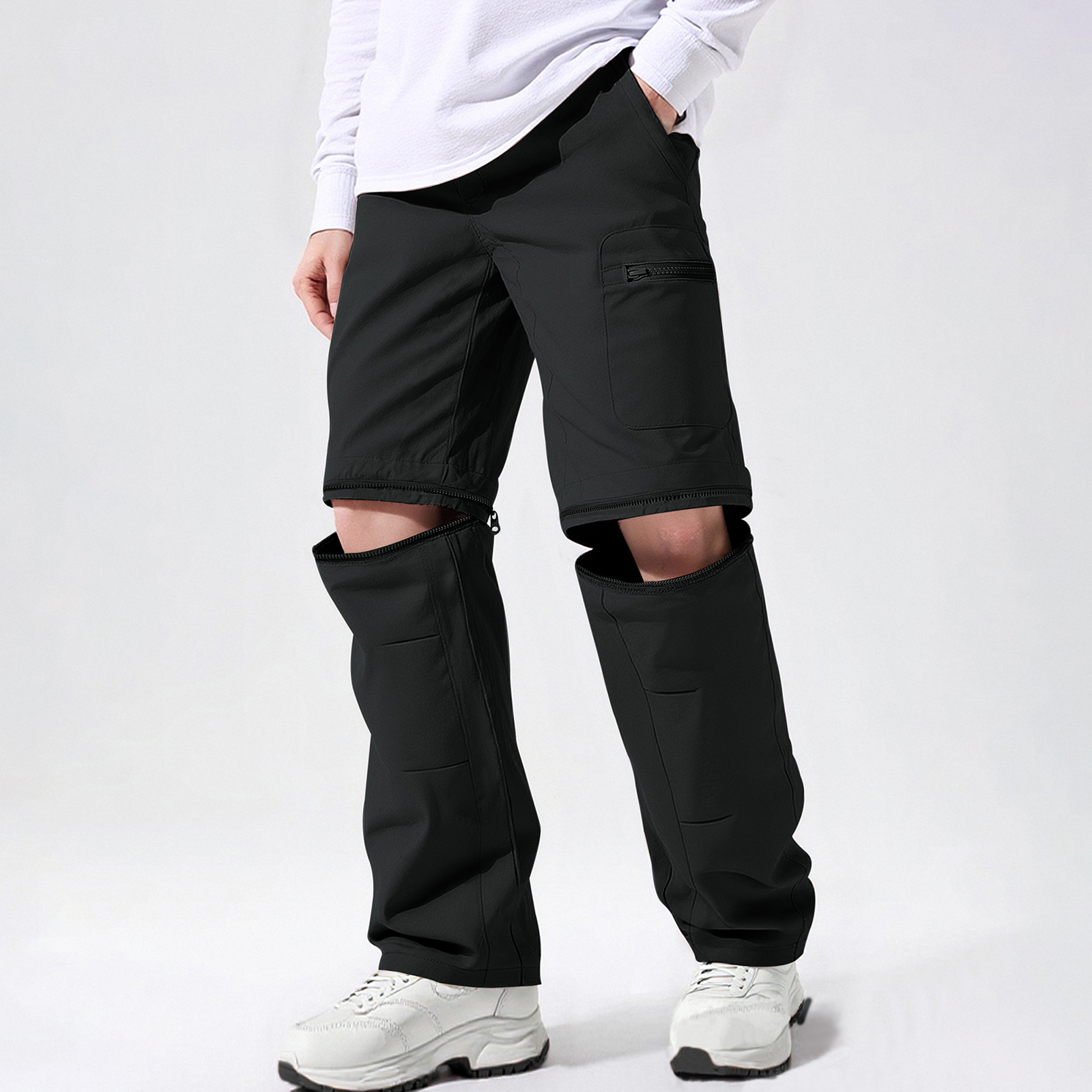 Mens Fashion Cargo Pants - Men's Two-way Long Pants Mens Lightweight