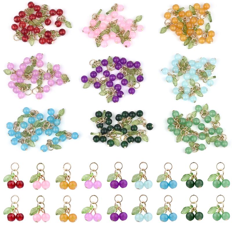 Men'S Fashion Jewelry - 10Pcs/lot Fashion Delicious Red Cherry Keychain