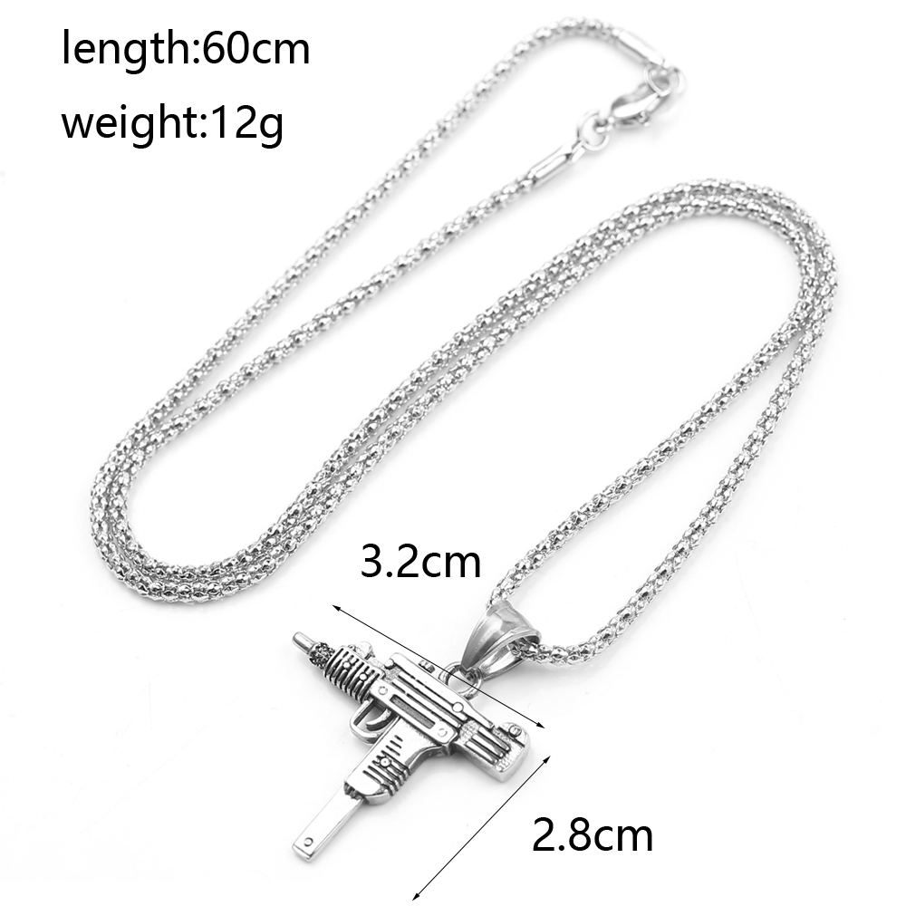 Punk Uzi Pistol Machine Gun Ne - Men'S Fashion Jewelry recensione e prezzo
