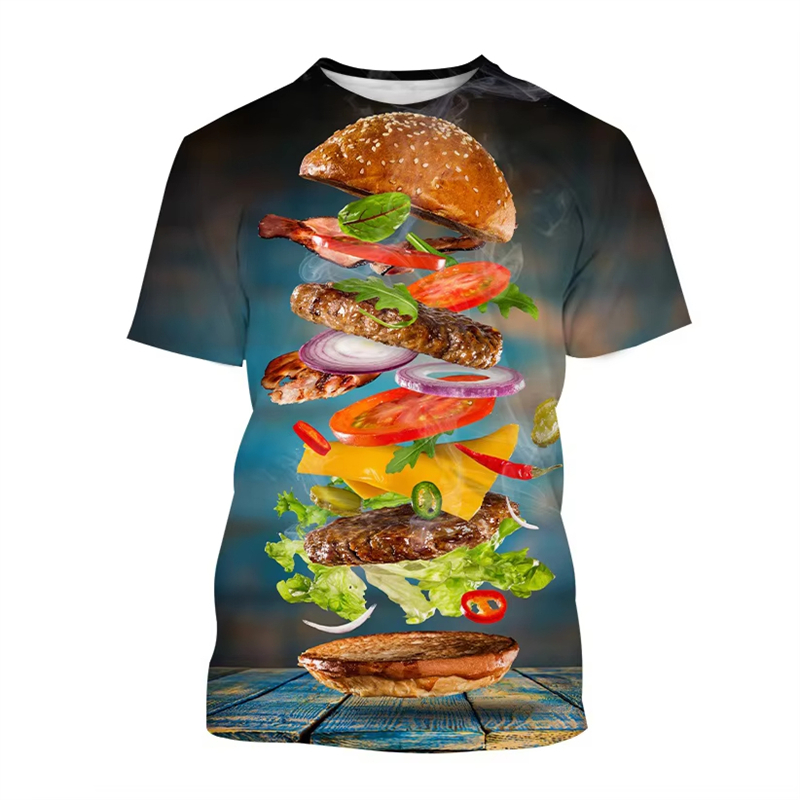 Funny Food 3D Printed T-Shirt  - Men'S Fashion Hamburg recensione e prezzo