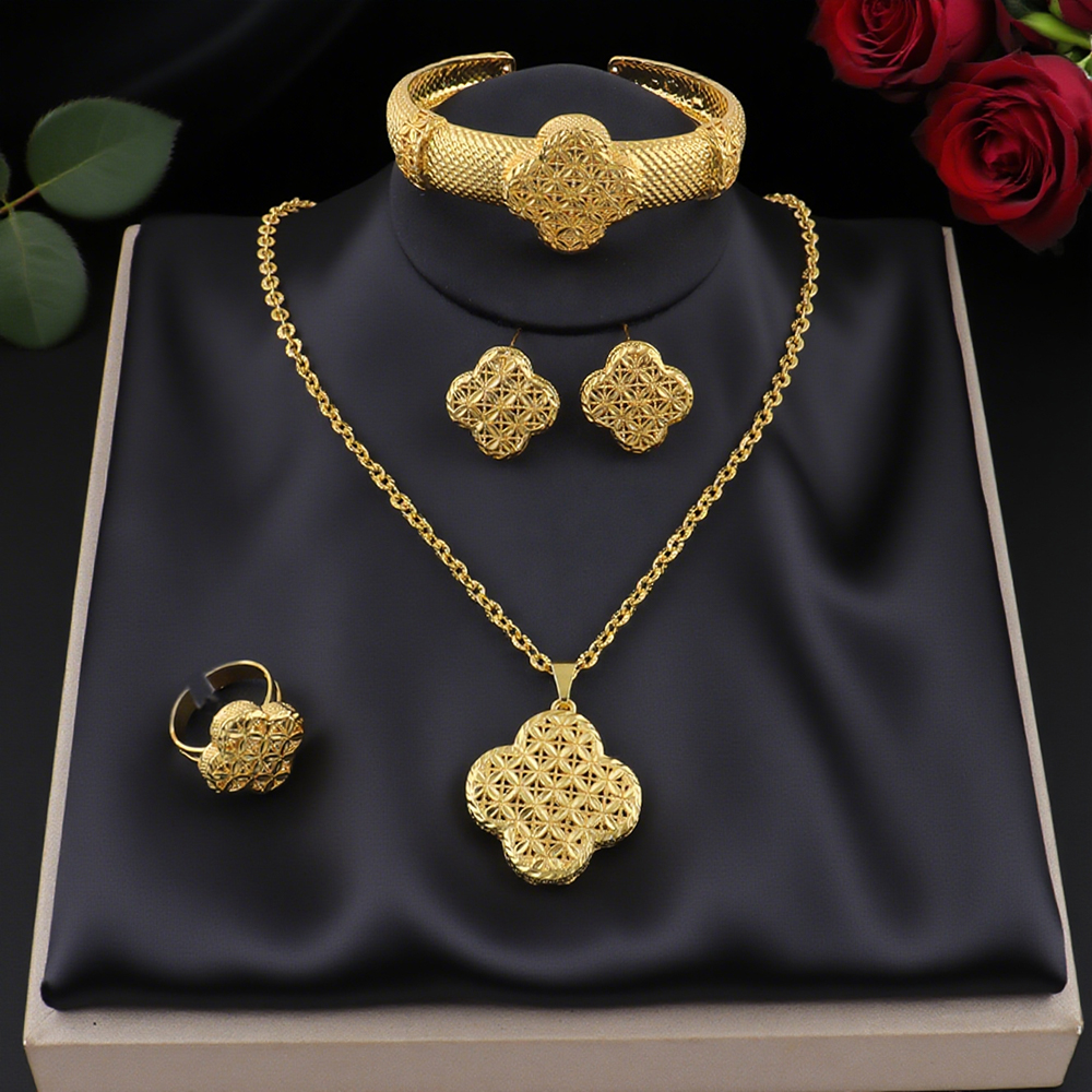 Dubai Gold Plated Earrings Nec - Dubai Men'S Fashion recensione e prezzo