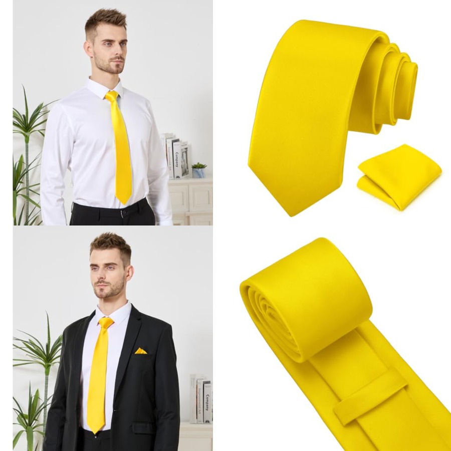 Men's Tie Set Solid Pure Color - Men'S Fashion Color recensione e prezzo