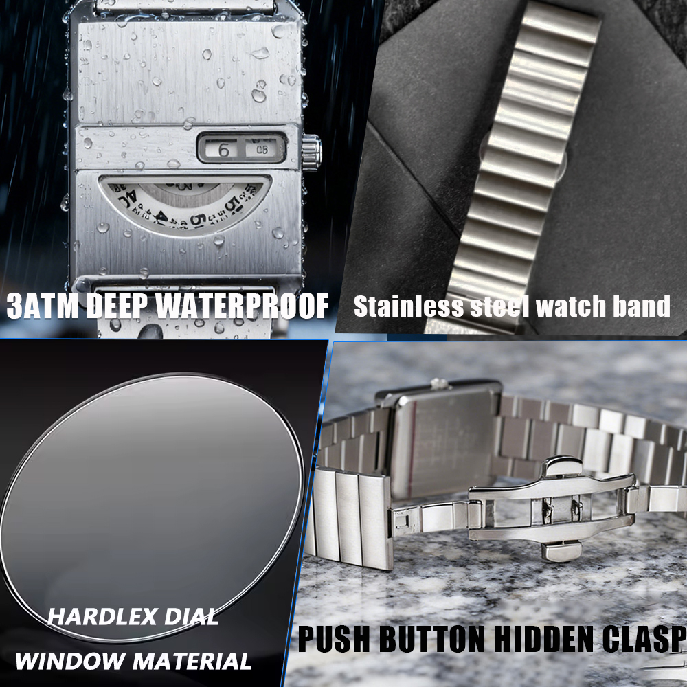 Men's Bracelet Watches Square  - Men'S Fashion Magazine recensione e prezzo