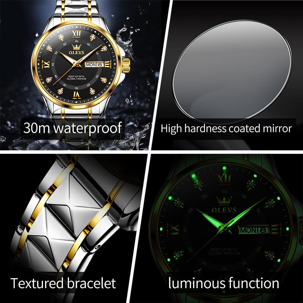 OLEVS 2906 Quartz Wristwatch f - Men'S Fashion Magazine recensione e prezzo