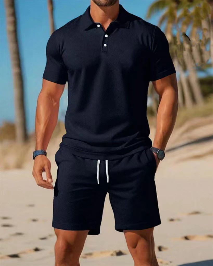 Men's polo shirt set  Summer n - Men'S Fashion Color recensione e prezzo