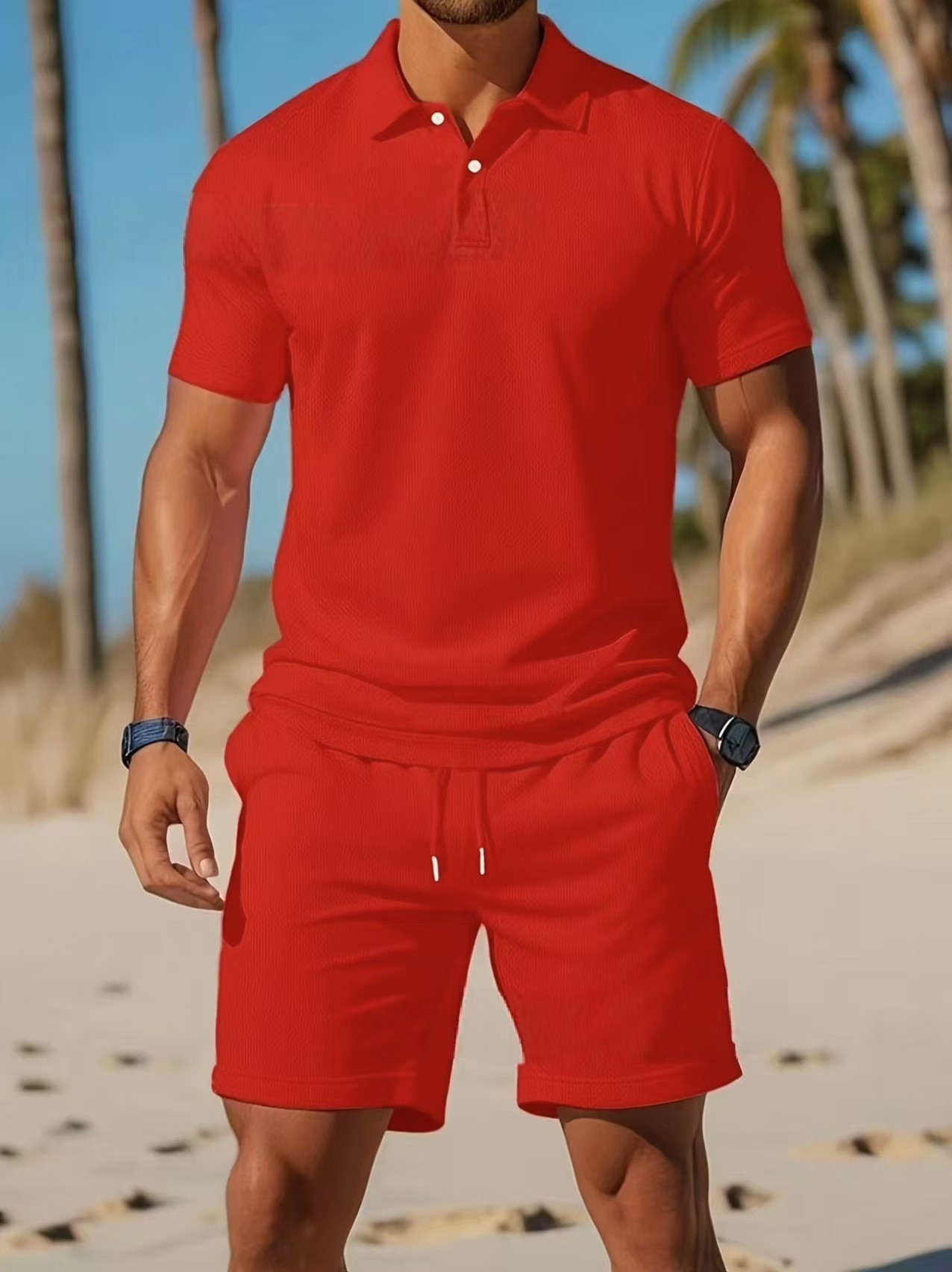 Men's polo shirt set  Summer n - Men'S Fashion Color recensione e prezzo
