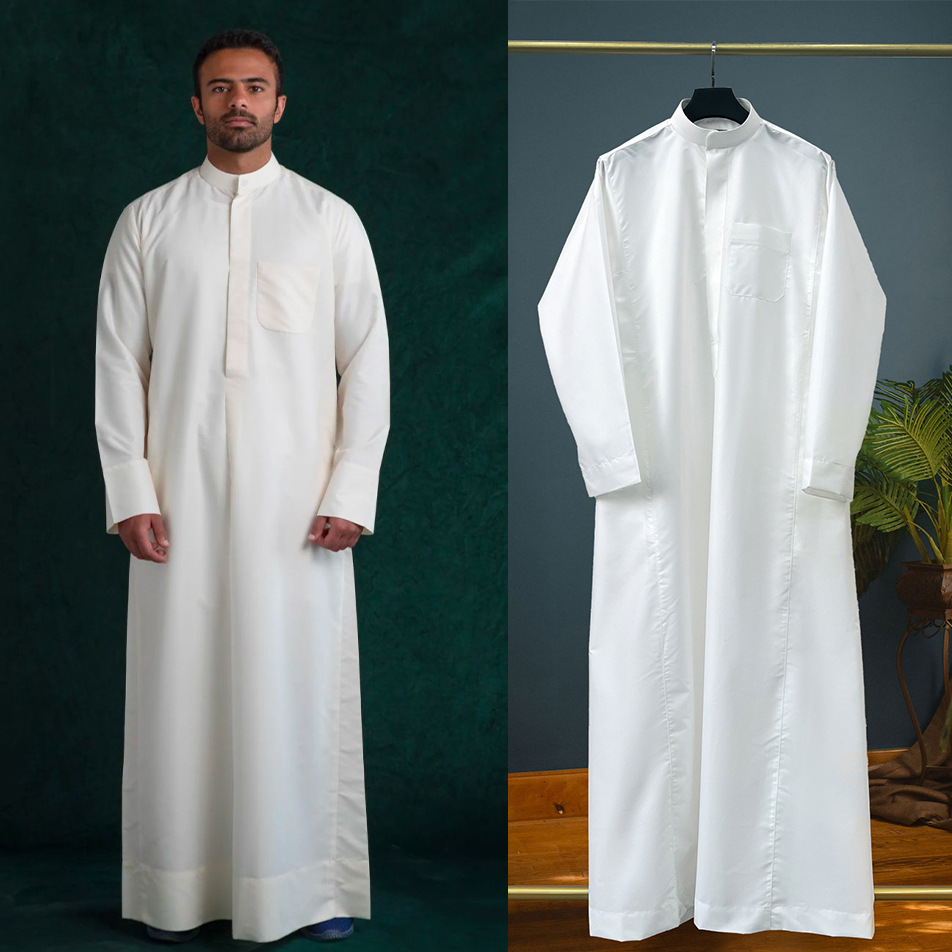 Muslim Men Jubba Thobe Zipper  - Dubai Men'S Fashion recensione e prezzo