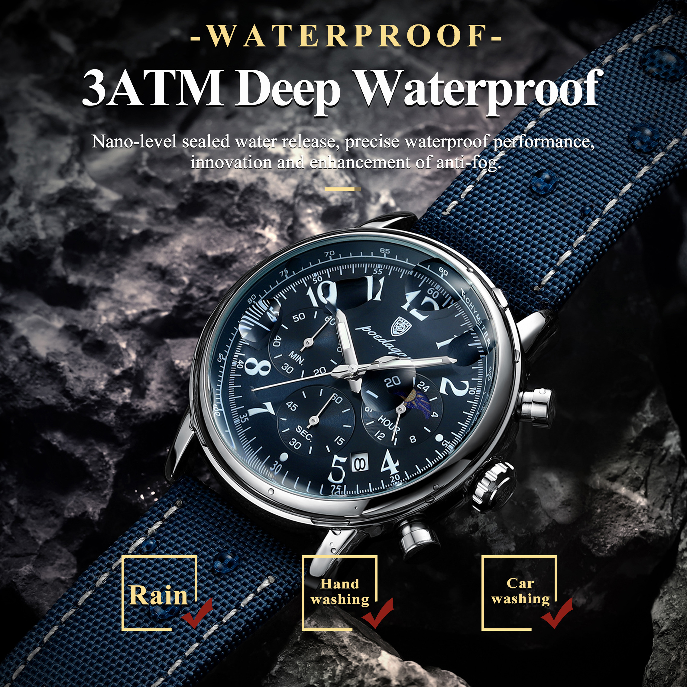 POEDAGAR Luxury Quartz Men Clo - Men'S Fashion Magazine recensione e prezzo