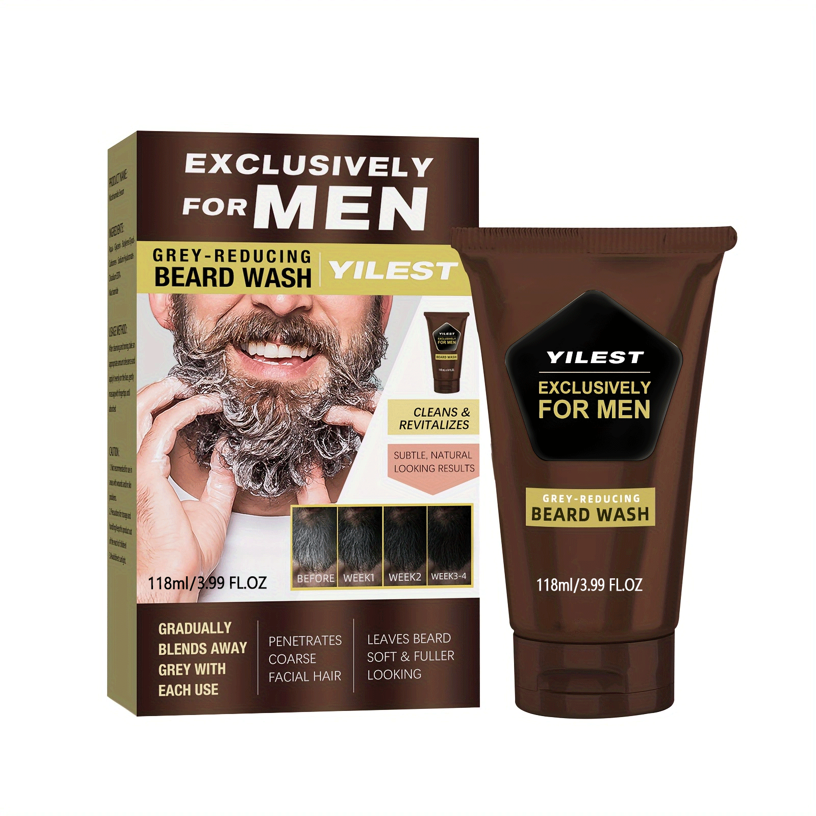 1-3pcs Men's Beard Black Dye D - Men Fashion Hair Style recensione e prezzo