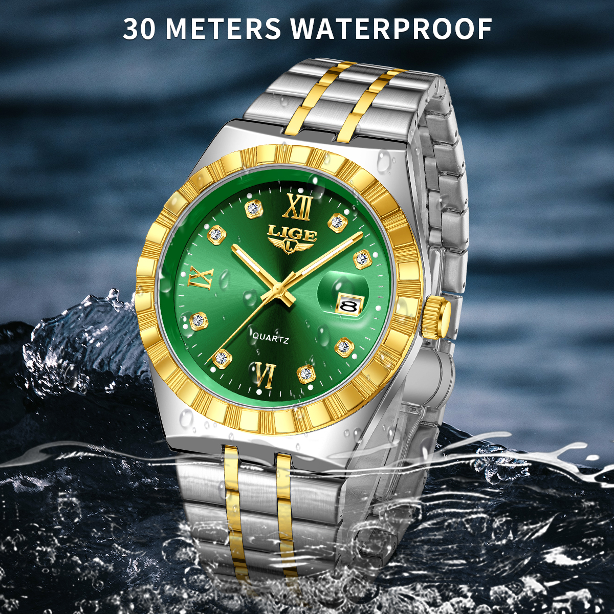 LIGE Fashion Men Wristwatch Wa - Men'S Fashion Magazine recensione e prezzo