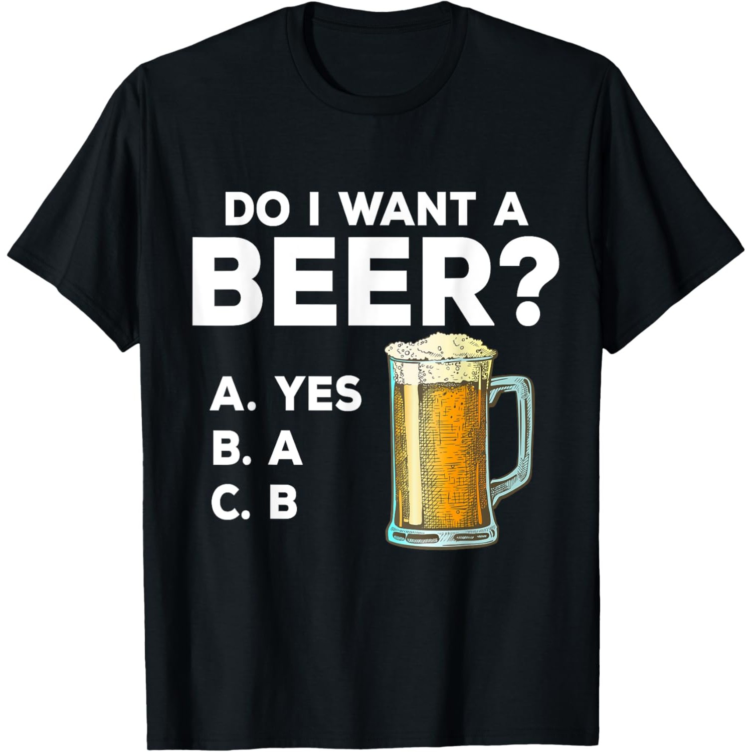 Funny Beer Quiz Graphic T-Shir - Men'S Fashion Quiz recensione e prezzo