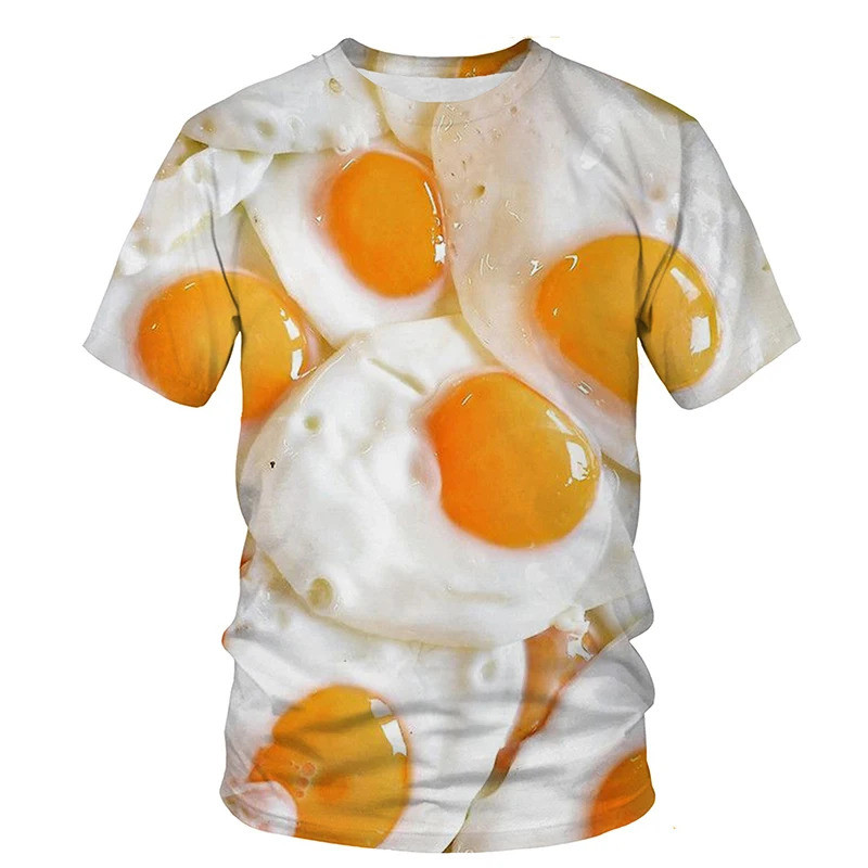 Funny Fried Eggs 3D Printed T- - Men'S Fashion Hamburg recensione e prezzo