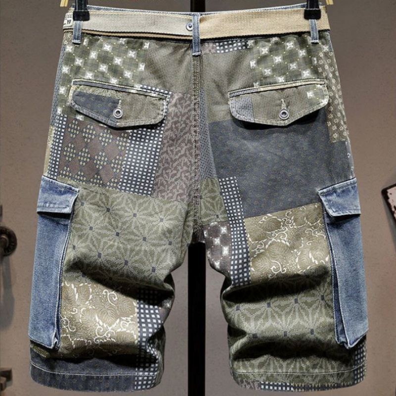 Graphic Man Denim Shorts Multi - Mens Fashion Cargo Pants recensione e prezzo
