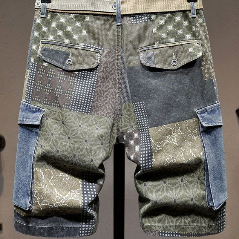 Graphic Man Denim Shorts Multi - Mens Fashion Cargo Pants recensione e prezzo