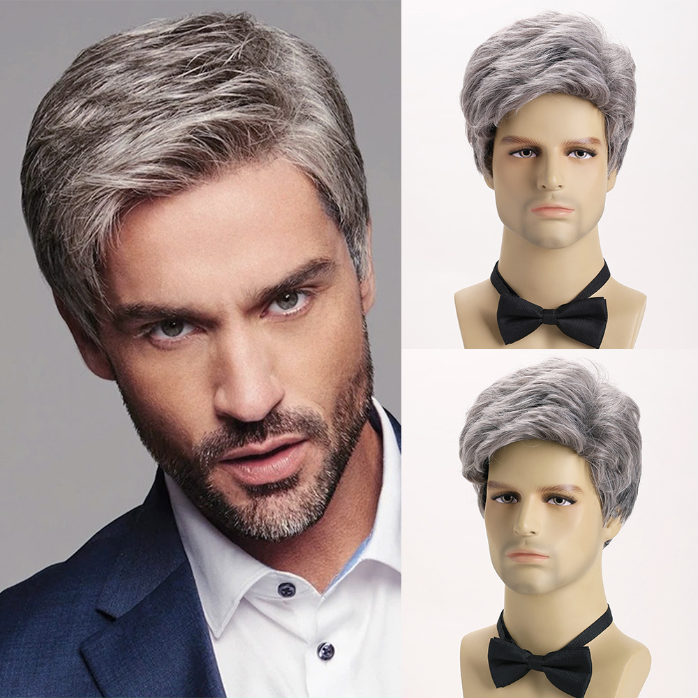 Synthetic Silver Grey Short Wi - Men Fashion Hair Style recensione e prezzo