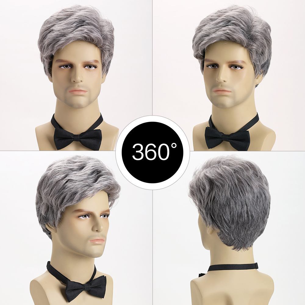 Synthetic Silver Grey Short Wi - Men Fashion Hair Style recensione e prezzo