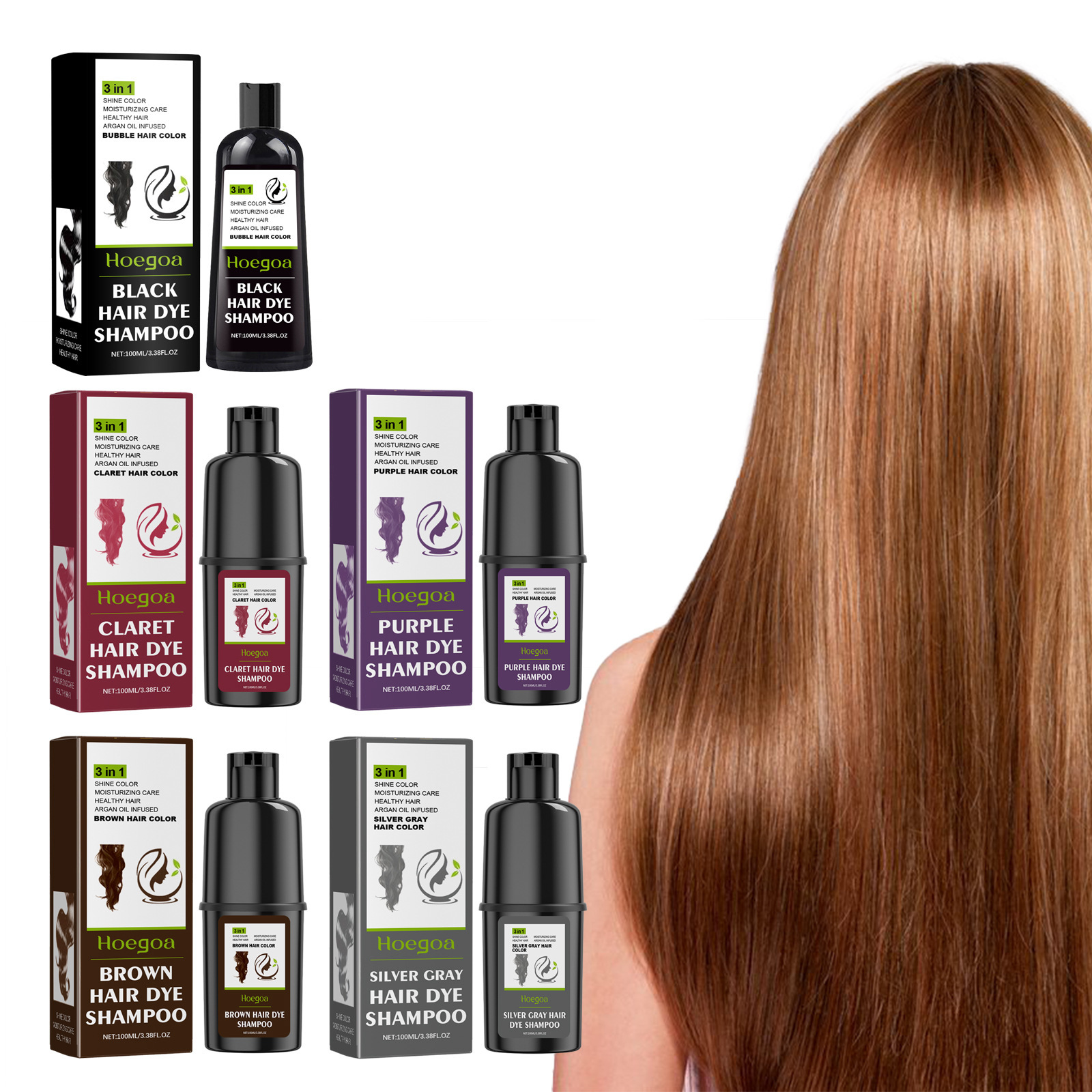 3 In 1 Hair Coloring Shampoo N - Men Fashion Hair Style recensione e prezzo