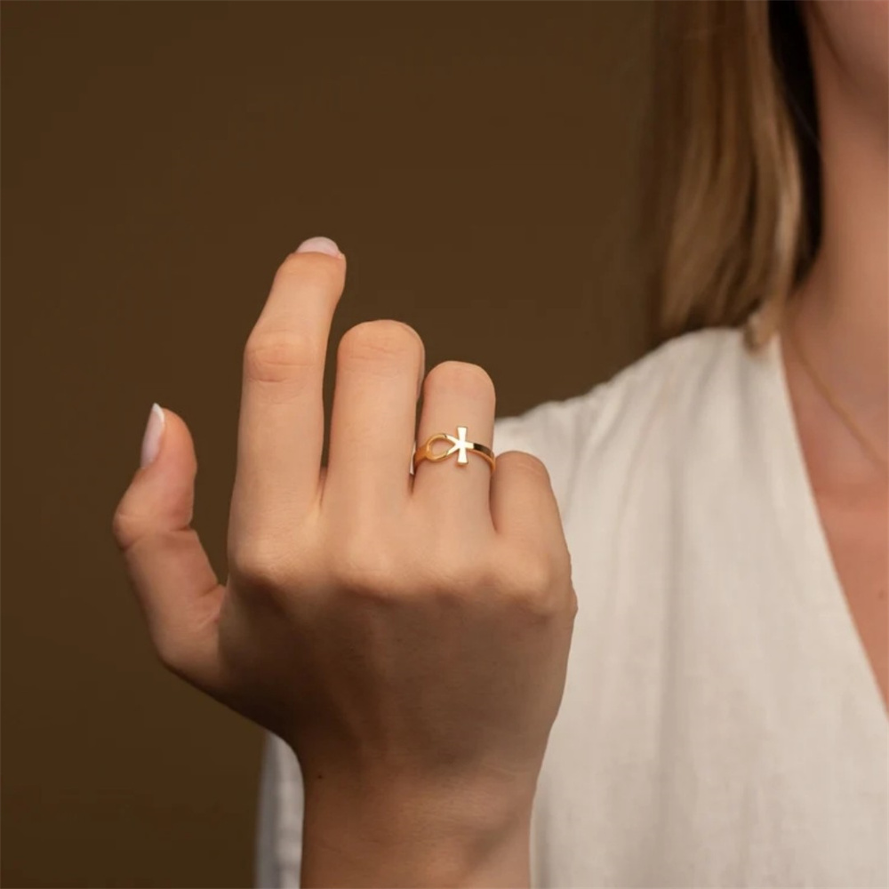 Vintage Egypt Ankh Cross Ring  - Men Fashion Egypt recensione e prezzo