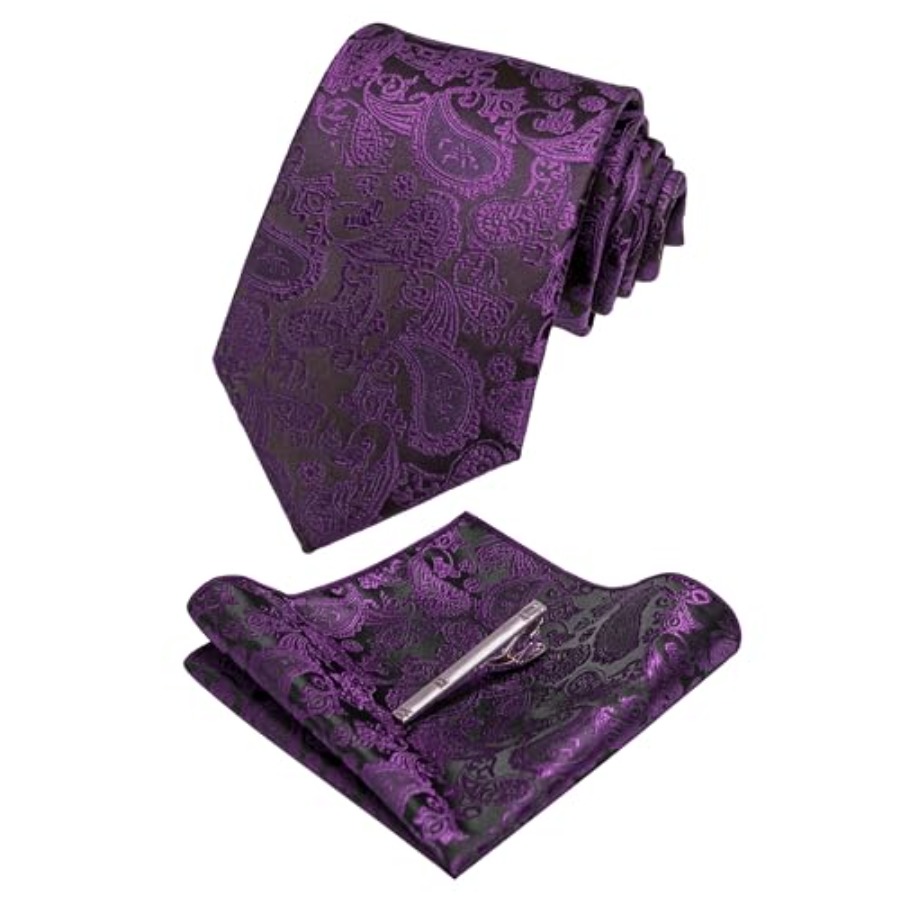 Mens Solid Color Paisley Neckt - Men'S Fashion Color recensione e prezzo